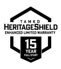 Graphic: Tamko HeritageShield Enhanced Limited Warranty 15-Year Full Start