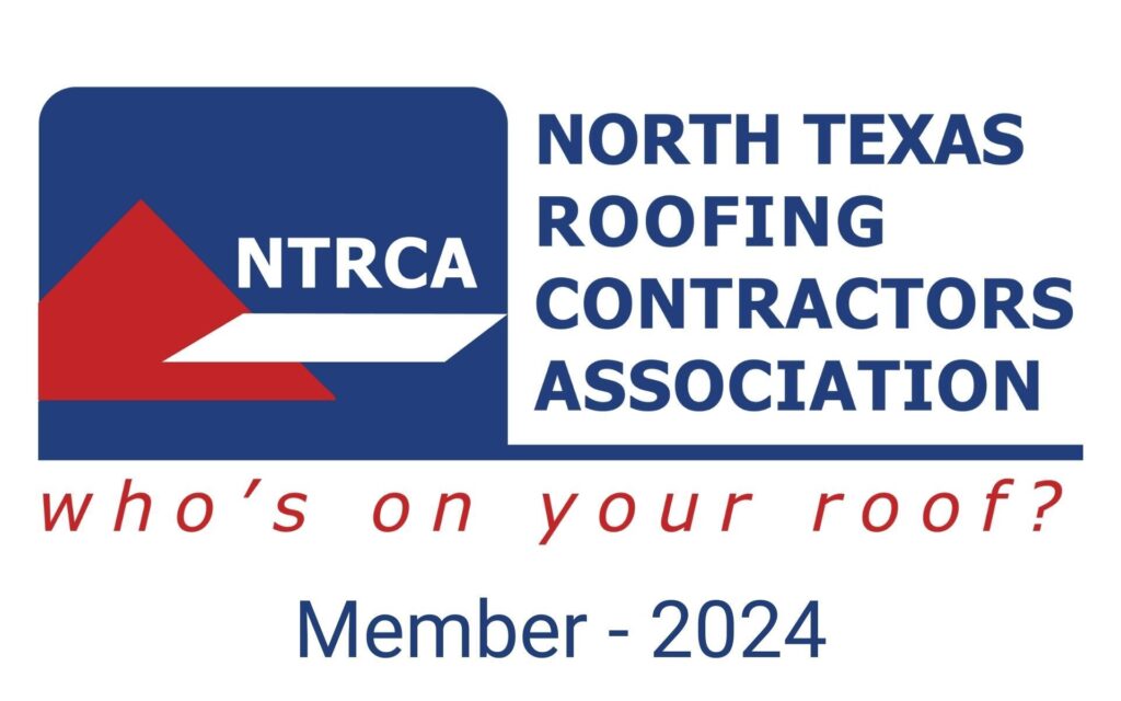 North Texas Roofing Contractors Association (NTRCA) Member - 2024 logo with the tagline 'who's on your roof?'